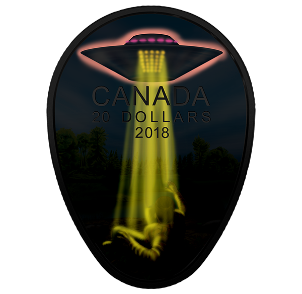 加拿大发行猎鹰湖UFO银币