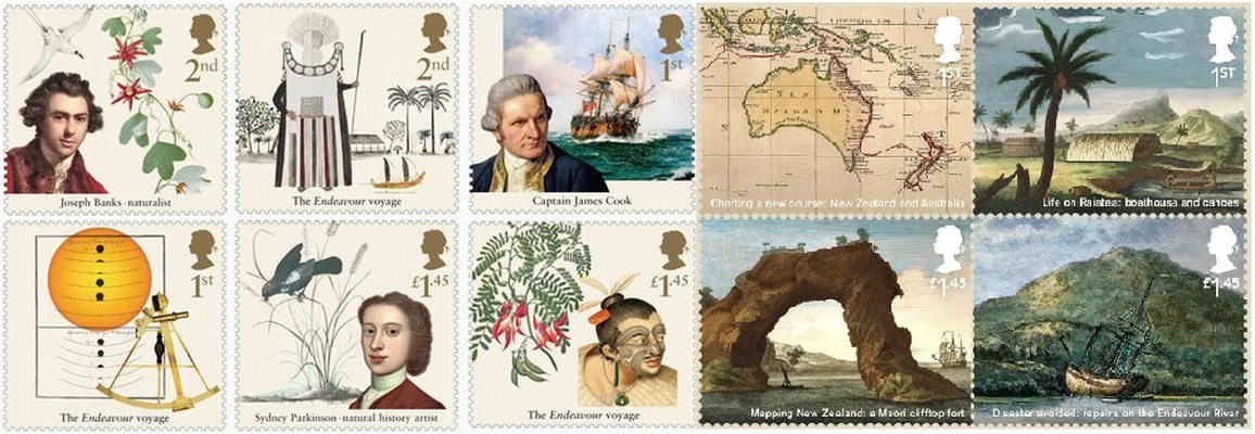 詹姆斯·库克大航海250周年邮票