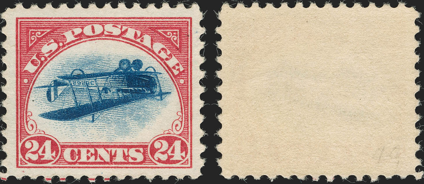 飞机倒印珍妮邮票