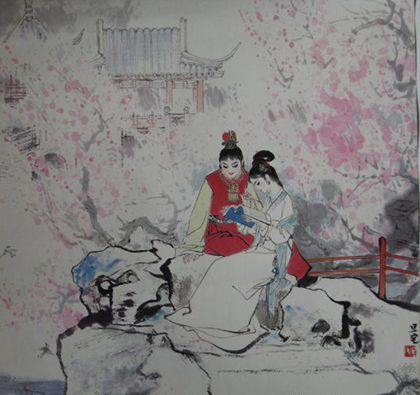 《红楼梦-双玉读曲》小型张